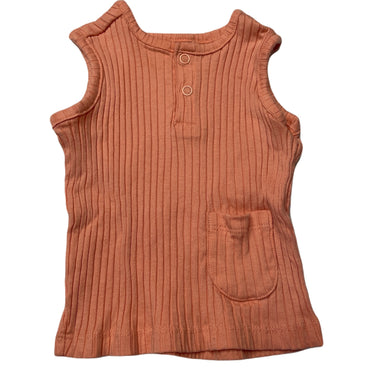 Girls Anko, pink ribbed cotton summer top, EUC, size 00,  