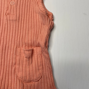 Girls Anko, pink ribbed cotton summer top, EUC, size 00,  