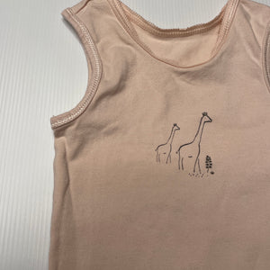 Girls Anko, organic cotton blend singlet top, GUC, size 0,  