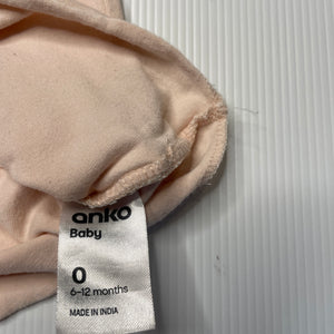Girls Anko, organic cotton blend singlet top, GUC, size 0,  