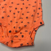 Load image into Gallery viewer, unisex Carters, orange bodysuit / romper, GUC, size 000,  