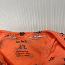 Load image into Gallery viewer, unisex Carters, orange bodysuit / romper, GUC, size 000,  