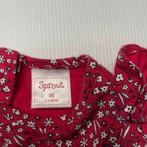 Girls Sprout, floral cotton summer dress, EUC, size 00, L: 34cm