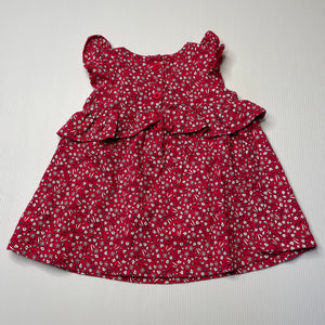 Girls Sprout, floral cotton summer dress, EUC, size 00, L: 34cm