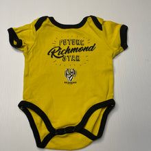 Load image into Gallery viewer, Boys AFL, Richmond Tigers cotton bodysuit / romper, EUC, size 000,  
