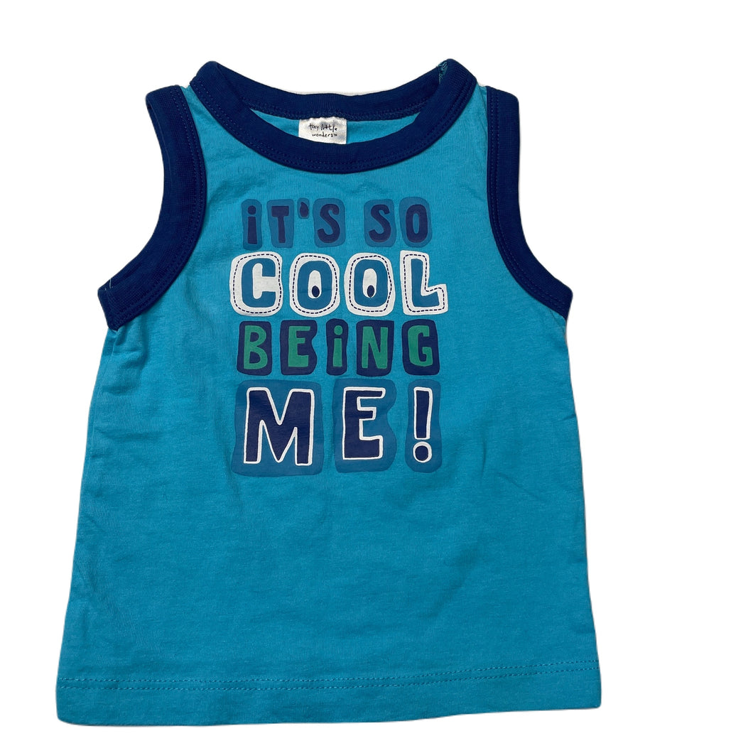 Boys Tiny Little Wonders, cotton singlet top, EUC, size 00,  