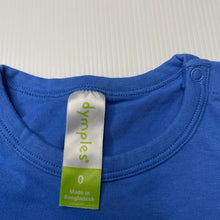 Load image into Gallery viewer, Boys Dymples, blue cotton t-shirt / top, GUC, size 0,  