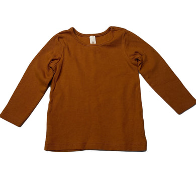 unisex Dymples, organic cotton blend long sleeve top, EUC, size 0,  