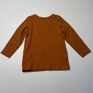 unisex Dymples, organic cotton blend long sleeve top, EUC, size 0,  