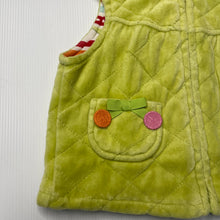 Load image into Gallery viewer, Girls Gymboree, cotton lined velour hooded vest, FUC, size 0,  