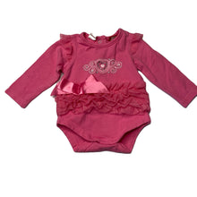 Load image into Gallery viewer, Girls Sprout, pink ruffle bodysuit / romper, GUC, size 00,  