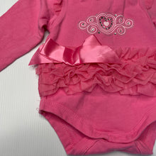 Load image into Gallery viewer, Girls Sprout, pink ruffle bodysuit / romper, GUC, size 00,  