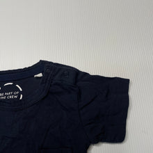 Load image into Gallery viewer, unisex Bonds, navy organic cotton t-shirt / top, EUC, size 000,  