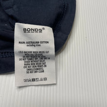 Load image into Gallery viewer, unisex Bonds, navy organic cotton t-shirt / top, EUC, size 000,  