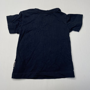 unisex Bonds, navy organic cotton t-shirt / top, EUC, size 000,  