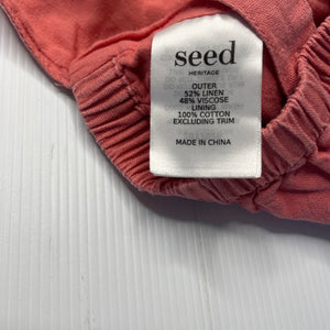 Girls Seed, linen/viscose summer romper, GUC, size 000,  