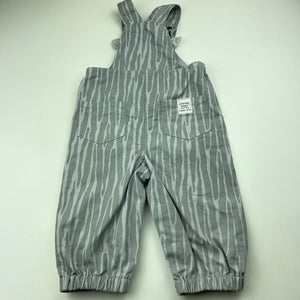 Boys Pumpkin Patch, cotton overalls / dungarees, zebra, GUC, size 1,  