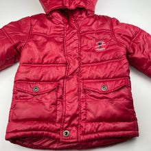 Load image into Gallery viewer, Boys Pumpkin Patch, red puffer jacket / coat, detachable hood, GUC, size 2,  