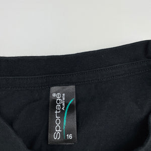 Boys Sportage Australia, black cotton t-shirt / top, Sydney Surf Pro, EUC, size 16,  