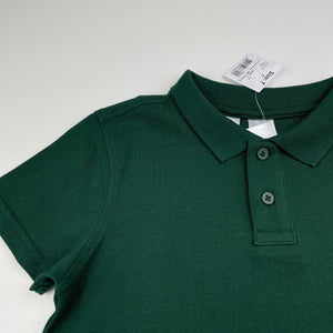 unisex Anko, green school polo shirt top, NEW, size 7,  