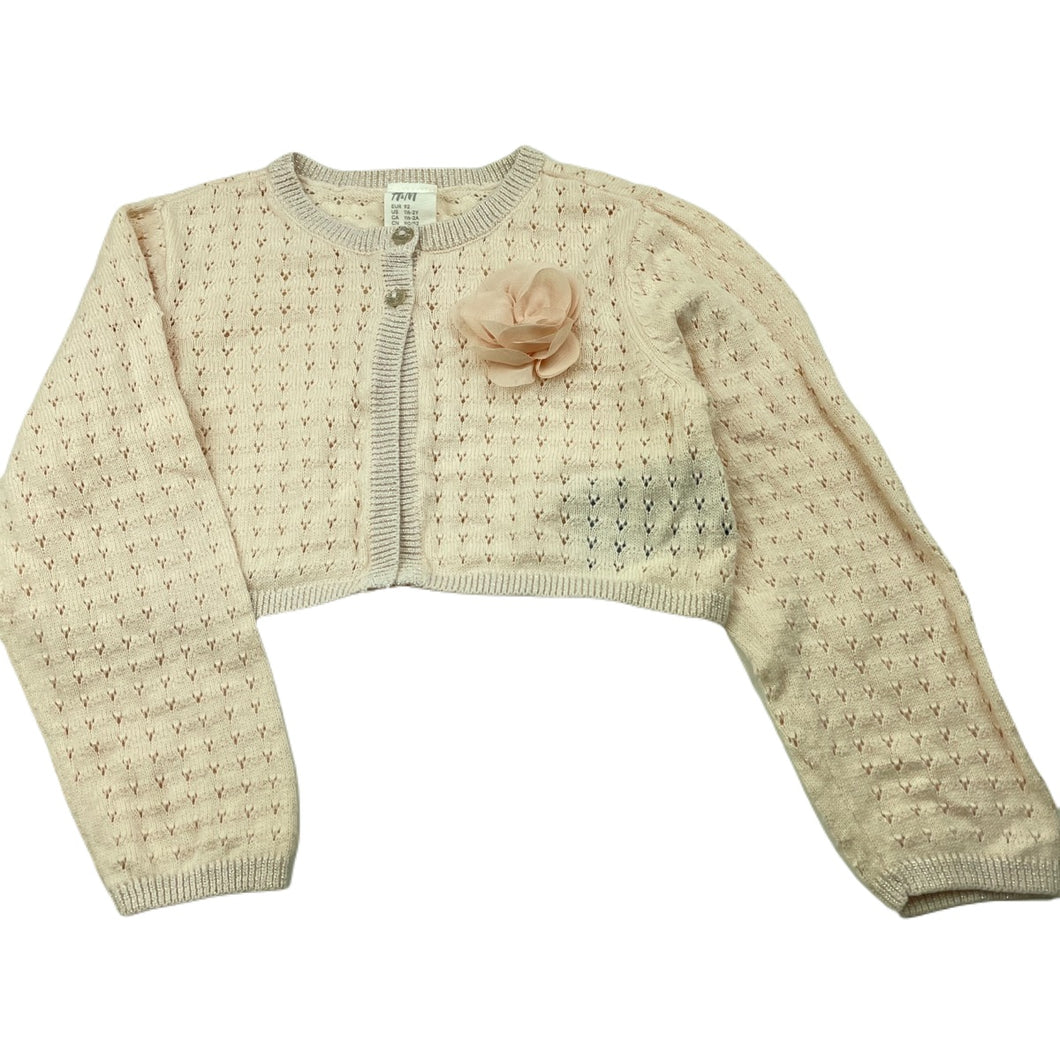 Girls H&M, knitted cotton bolero cardigan, EUC, size 2,  