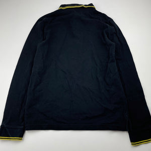 Boys M&S, cotton long sleeve polo shirt top, EUC, size 10-11,  
