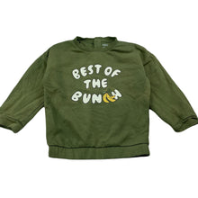 Load image into Gallery viewer, unisex M&amp;S, olive fleece lined sweater / jumper, discolouration, FUC, size 2,  