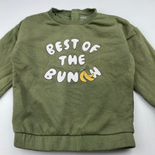 Load image into Gallery viewer, unisex M&amp;S, olive fleece lined sweater / jumper, discolouration, FUC, size 2,  