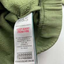 Load image into Gallery viewer, unisex M&amp;S, olive fleece lined sweater / jumper, discolouration, FUC, size 2,  