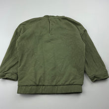 Load image into Gallery viewer, unisex M&amp;S, olive fleece lined sweater / jumper, discolouration, FUC, size 2,  