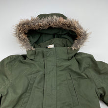Load image into Gallery viewer, unisex H&amp;M, khaki hooded zip up jacket / coat, EUC, size 2,  