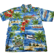 Load image into Gallery viewer, Boys Bula Child, Hawaiian style cotton short sleeve shirt, EUC, size 8,  