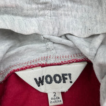 Load image into Gallery viewer, Boys WOOF!, cotton hooded long sleeve t-shirt / top, FUC, size 2,  