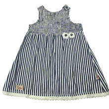 Load image into Gallery viewer, Girls Piccolina, striped lightweight cotton dress, light marks, FUC, size 1, L: 48cm