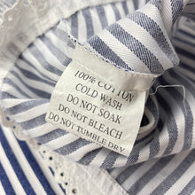Load image into Gallery viewer, Girls Piccolina, striped lightweight cotton dress, light marks, FUC, size 1, L: 48cm