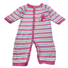 Load image into Gallery viewer, Girls Baby Patch, striped cotton romper, FUC, size 000,  