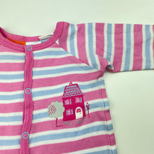Load image into Gallery viewer, Girls Baby Patch, striped cotton romper, FUC, size 000,  