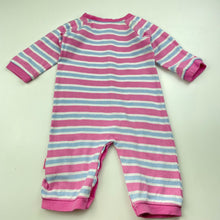 Load image into Gallery viewer, Girls Baby Patch, striped cotton romper, FUC, size 000,  
