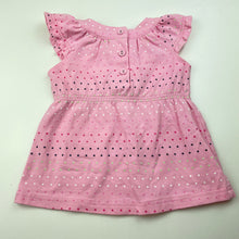 Load image into Gallery viewer, Girls Sprout, pink stretchy casual dress, FUC, size 000, L: 32cm