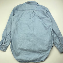 Load image into Gallery viewer, Girls Anko, blue lyocell long sleeve shirt, light mark on front, FUC, size 9,  