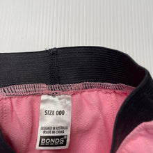 Load image into Gallery viewer, Girls Bonds, pink leggings / bottoms, elasticated, EUC, size 000,  