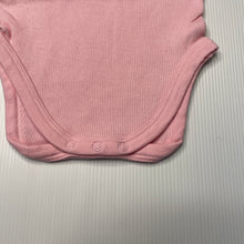 Load image into Gallery viewer, Girls Dymples, pink ribbed cotton singletsuit, EUC, size 000,  