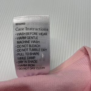 Girls Dymples, pink ribbed cotton singletsuit, EUC, size 000,  