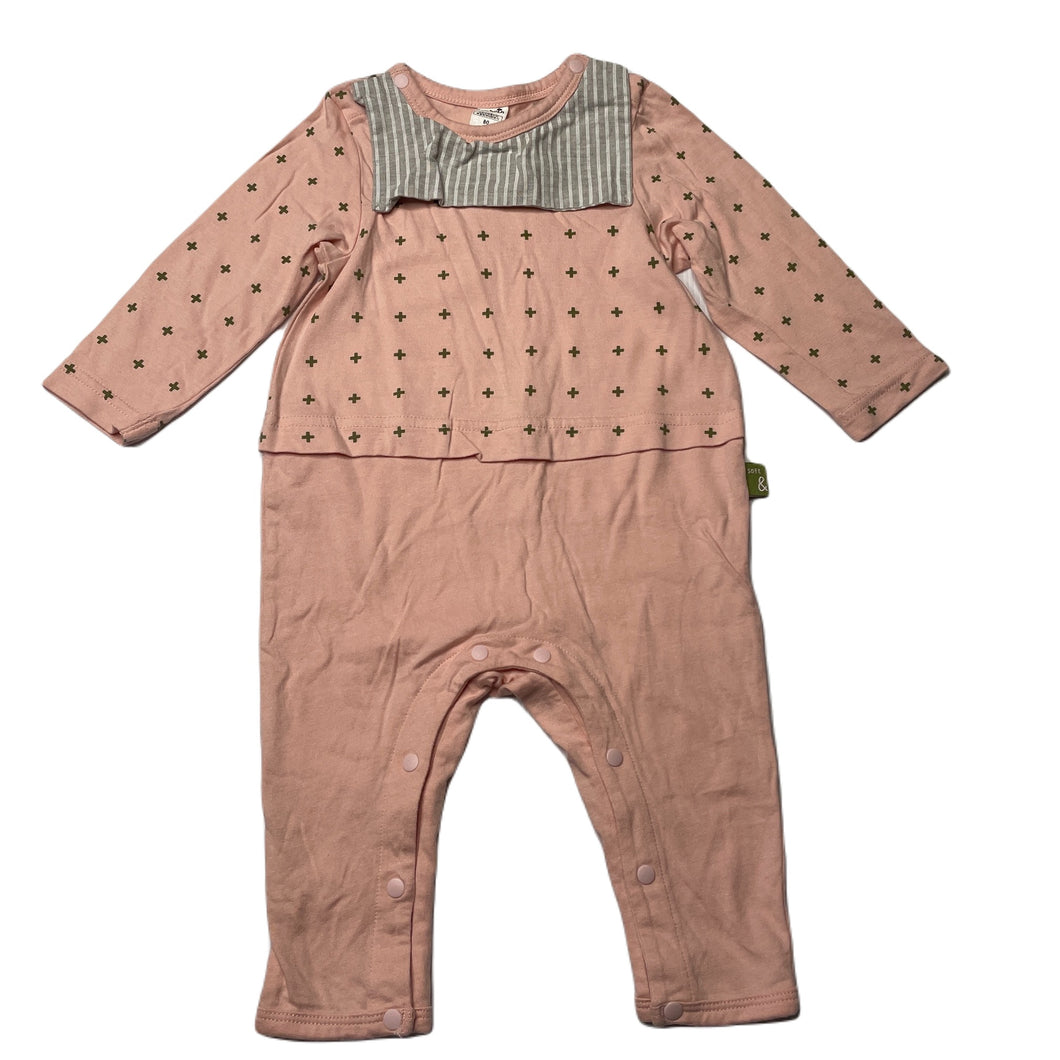 Girls Moimoln, pink romper, EUC, size 0,  