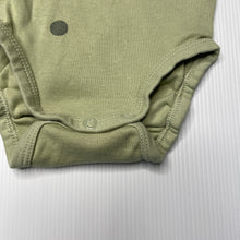 Load image into Gallery viewer, unisex H&amp;M, green organic cotton bodysuit / romper, GUC, size 000,  