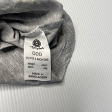 Load image into Gallery viewer, unisex Dymples, grey marle t-shirt / top, GUC, size 000,  