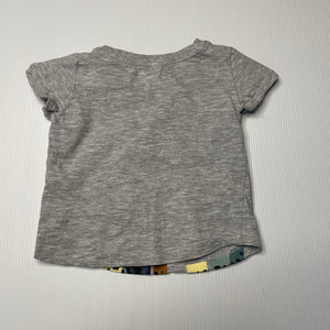unisex Dymples, grey marle t-shirt / top, GUC, size 000,  