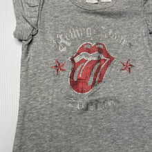 Load image into Gallery viewer, Girls H&amp;M, Rolling Stones grey marle t-shirt / top, FUC, size 0,  