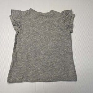 Girls H&M, Rolling Stones grey marle t-shirt / top, FUC, size 0,  