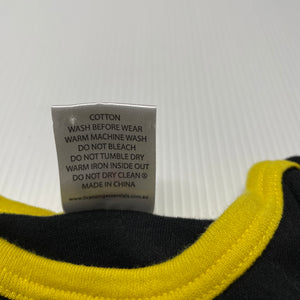 Boys AFL, Richmond Tigers cotton bodysuit / romper, EUC, size 000,  